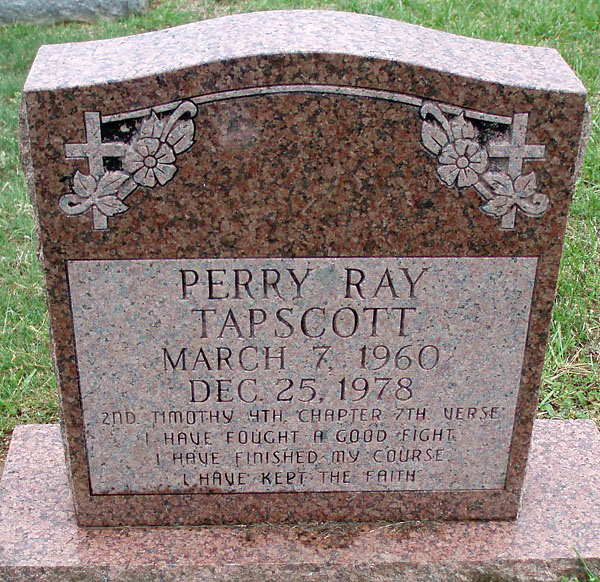 Perry Ray Tapscott Gravestone
