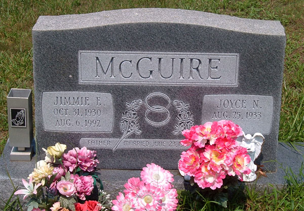 Jimmie E. McGuire and Joyce N. McGuire Gravestone