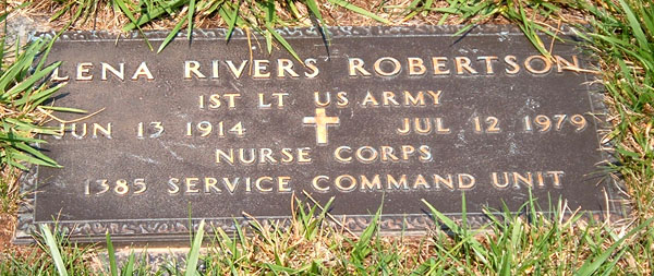 Lena Rivers Robertson Gravestone