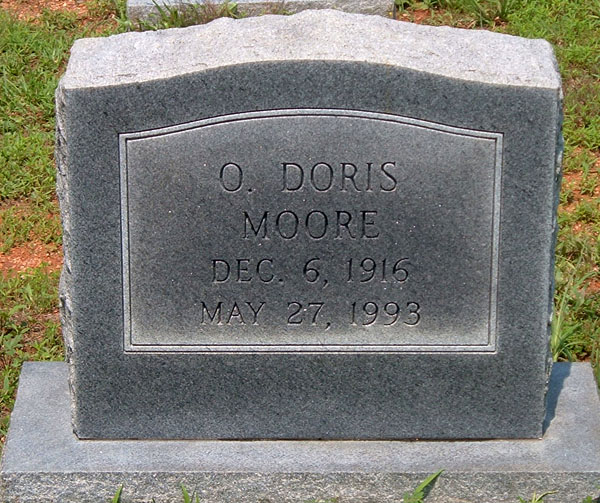O. Doris Moore Gravestone