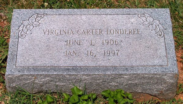 Virginia Carter Londeree  Gravestone