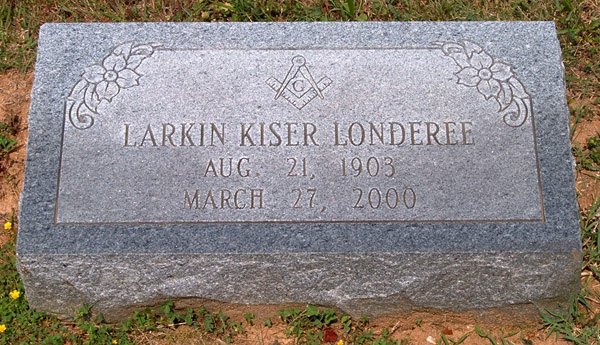 Larkin Kiser Londeree Gravestone