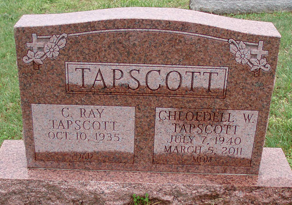 C. Ray Tapscott and Chloedell W. Tapscott Gravestone