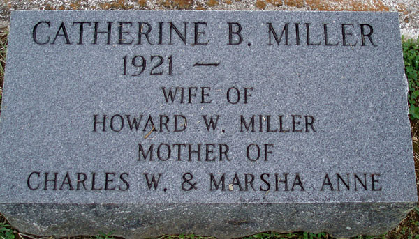 Catherine B. Miller Gravestone