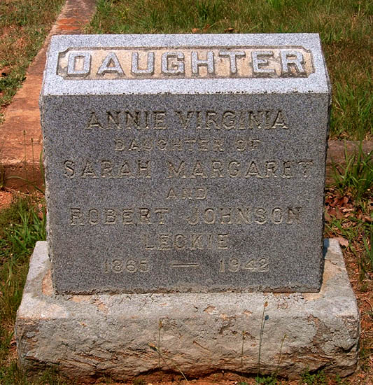 Annie Virginia Leckie Gravestone