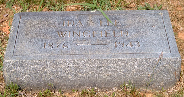 Ida Lee Wingfield Gravestone