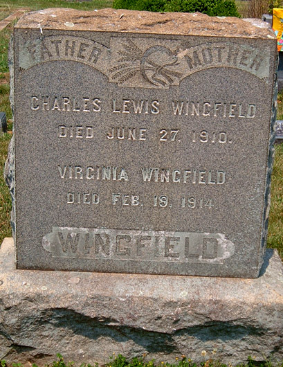 Charles Lewis Wingfield and Virginia Wingfield Gravestone