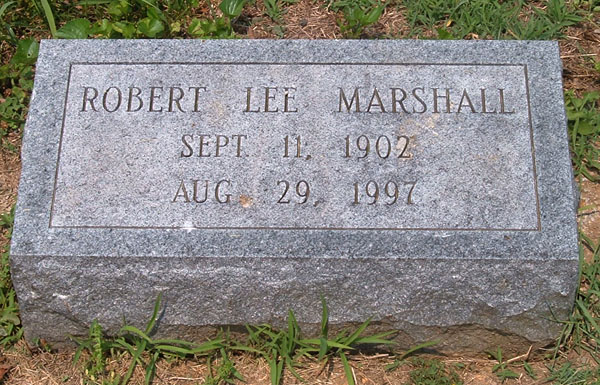 Robert Lee Marshall Gravestone