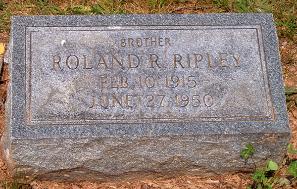 Roland R. Ripley Gravestone