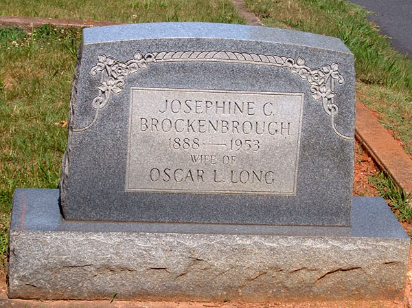 Josephine C. Brockenbrough Long Gravestone