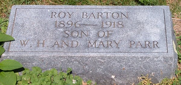 Roy Barton Parr Gravestone