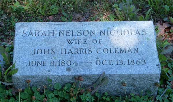 Sarah Nelson Nicholas Coleman 