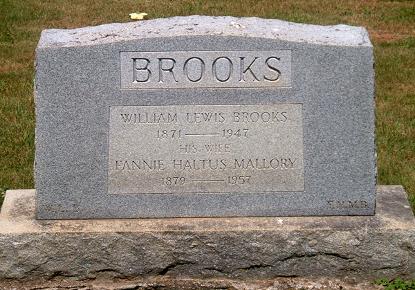 William Lewis Brooks and Fannie Haltus Mallory Brooks