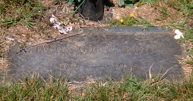 Elcon Odell White Gravestone