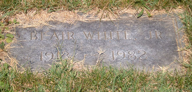 Blair White, Jr., Gravestone, Scottsville Cemetery