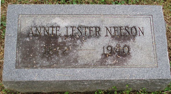 Annie Lester Nelson Gravestone