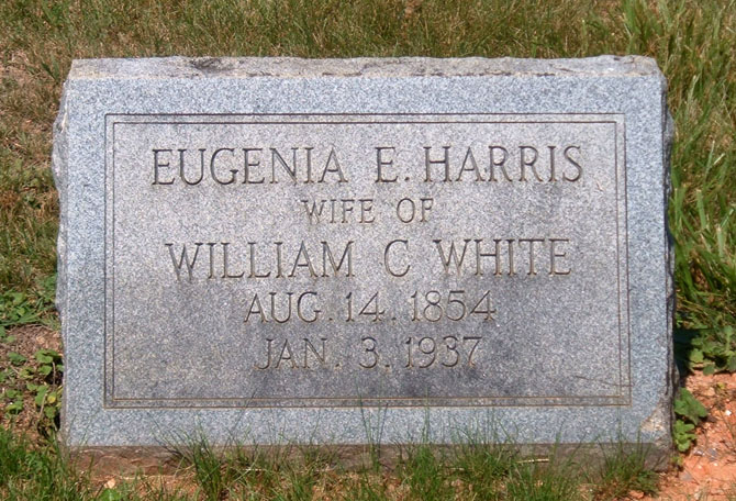 Eugenia E. Harris White Gravestone