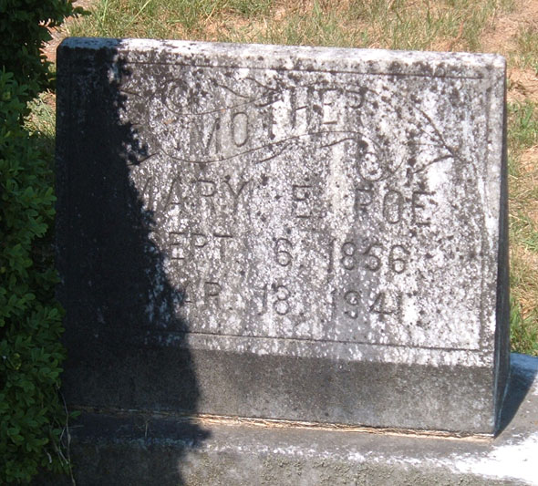 Mary E. Poe Gravestone