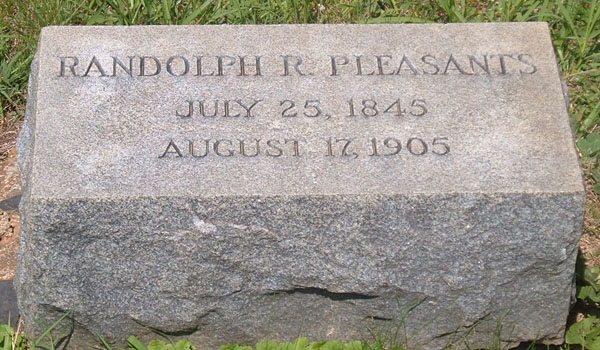 Randolph R. Pleasants Gravestone