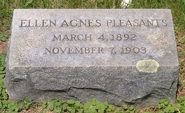 Ellen Agnes Pleasants Gravestone