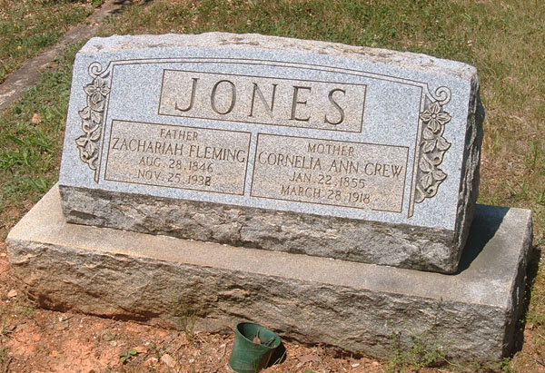 Zachariah Fleming Jones and Cornelia Ann Crew Jones