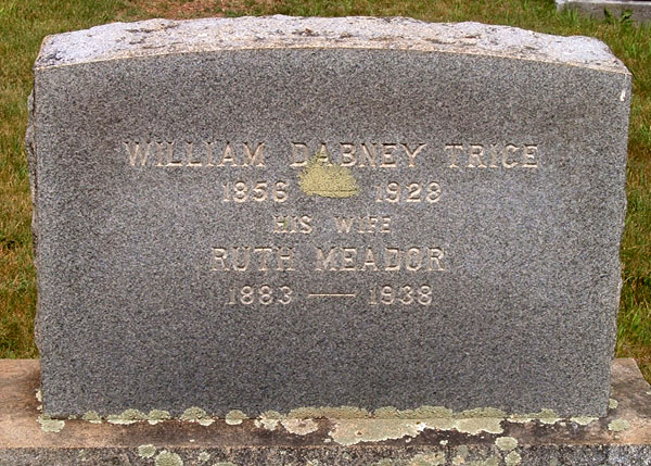 William Dabney Trice and Ruth Meador Trice Gravestone