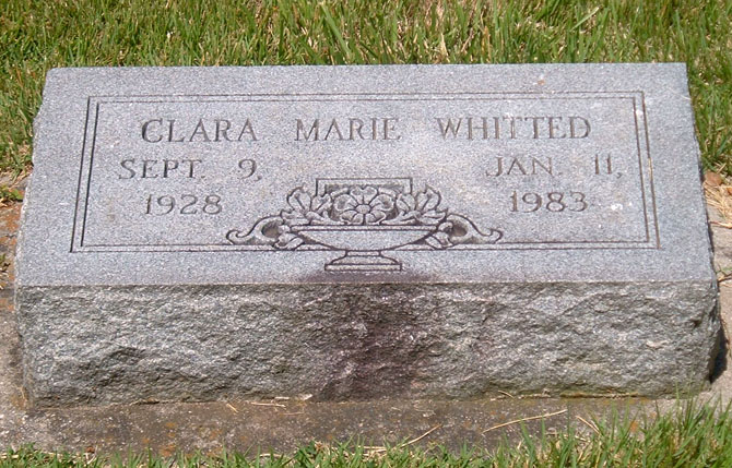 Clara Marie Whitted Gravestone