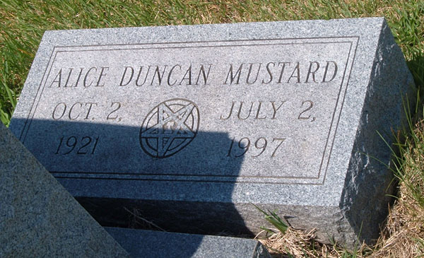 Alice Duncan Mustard Gravestone