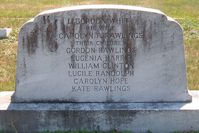 Family of L. Gordon White and Caroline R. Rawlings White