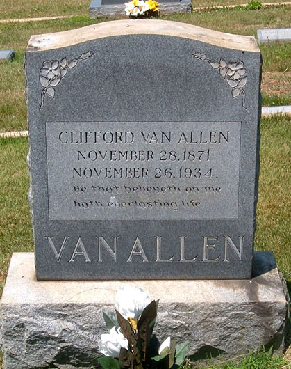 Clifford Van Allen Gravestone