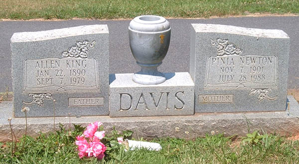 Allen King Davis and Pinia Newton Davis