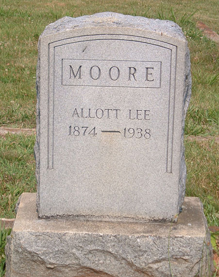 Allott Lee Moore Gravestone