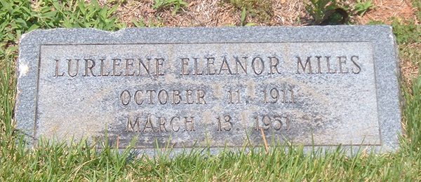 Lurleene Eleanor Miles Gravestone