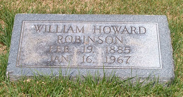 William Howard Robinson Gravestone
