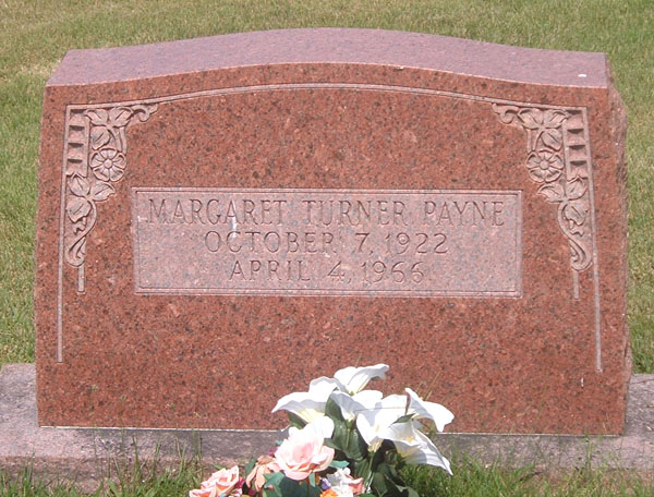 Margaret Turner Payne Gravestone