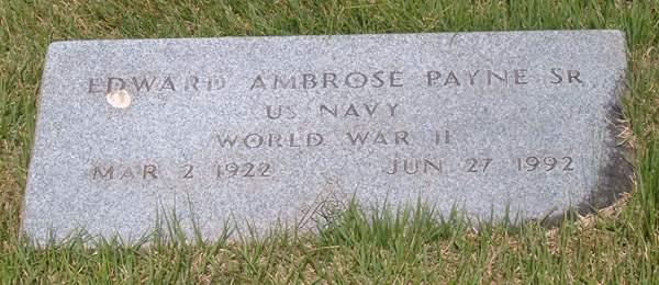 Edward Ambrose Payne, Sr., Gravestone
