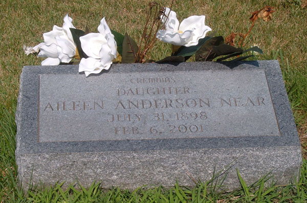 Aileen Anderson Near Gravestone