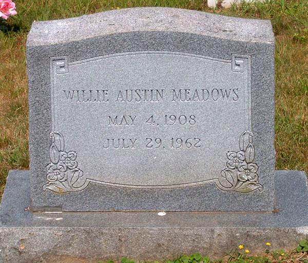 Willie Austin Meadows Gravestone
