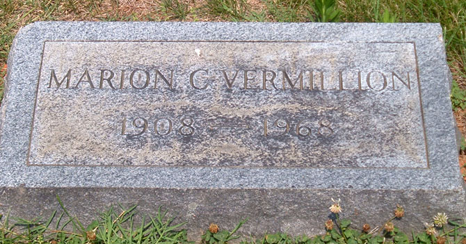Marion C. Vermillion Gravestone