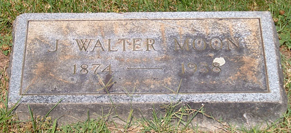 J. Walter Moon Gravestone