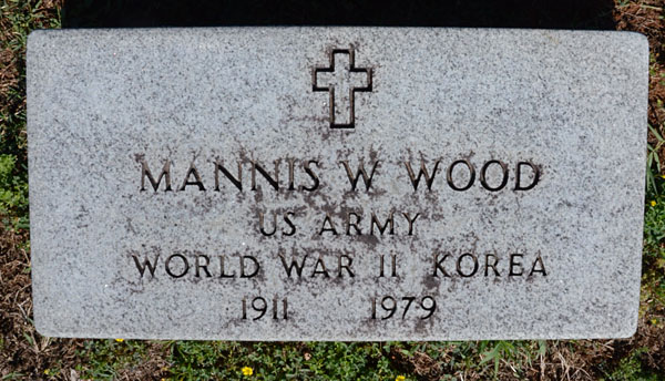 Mannis W. Wood Gravestone