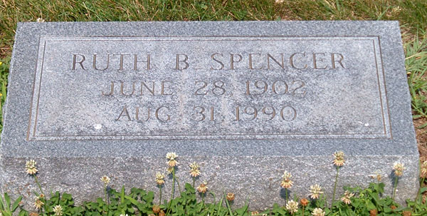 Ruth B. Spencer Gravestone