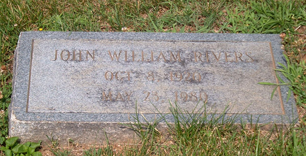 John William Rivers Gravestone