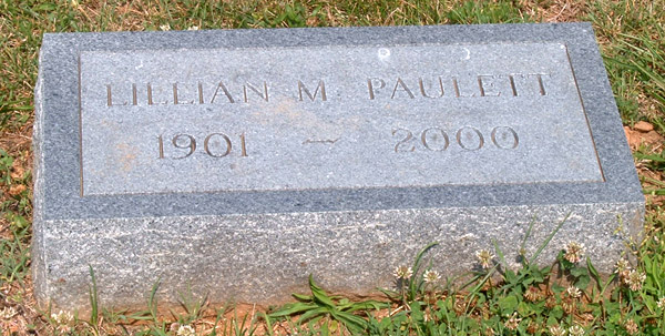 Lillian M. Paulett Gravestone