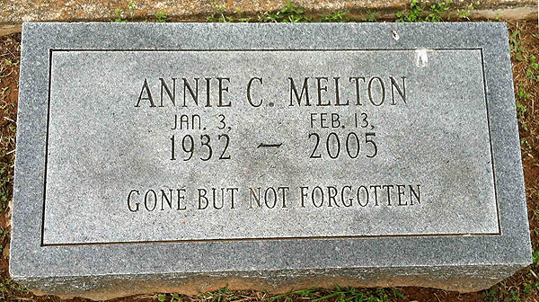 Annie C. Melton Gravestone