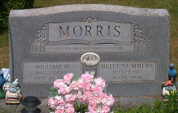 William M. Morris and Belle Summers Morris Gravestone