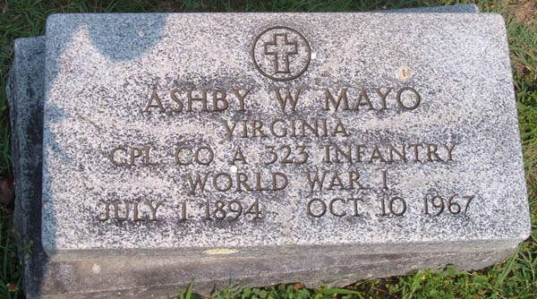 Ashby W. Mayo Gravestone