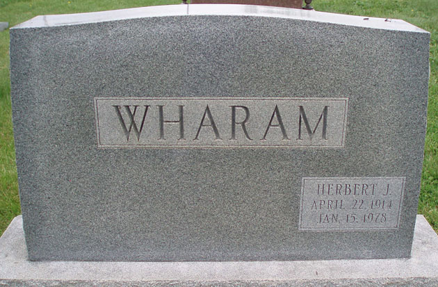Herbert J. Wharam Gravestonene