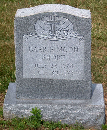 Carrie Moon Short Gravestone