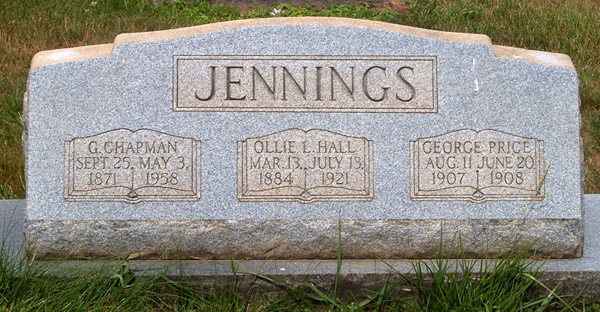 G. Chapman, Ollie L. (Hall), and George Price Jennings
